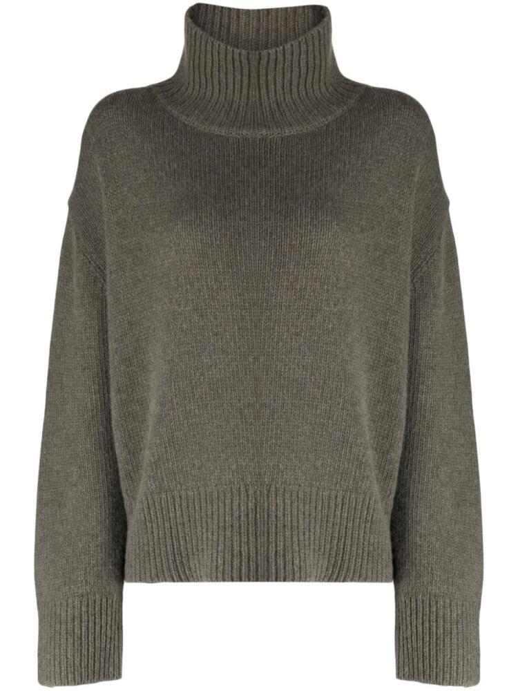 Nili Lotan Omaira ribbed-edge lambswool jumper - Green Cover