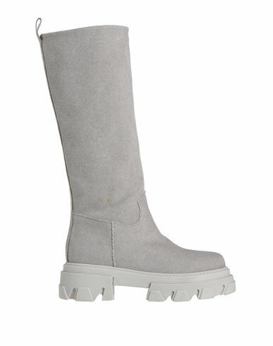 Unlace Woman Boot Light grey Textile fibers Cover