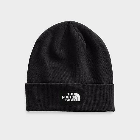 The North Face Inc Dock Worker Recycled Beanie Hat in Black/TNF Black 100% Polyester Cover