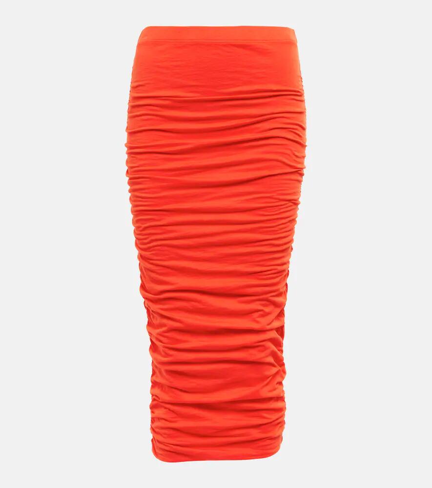 Velvet Lisa ruched jersey midi skirt Cover