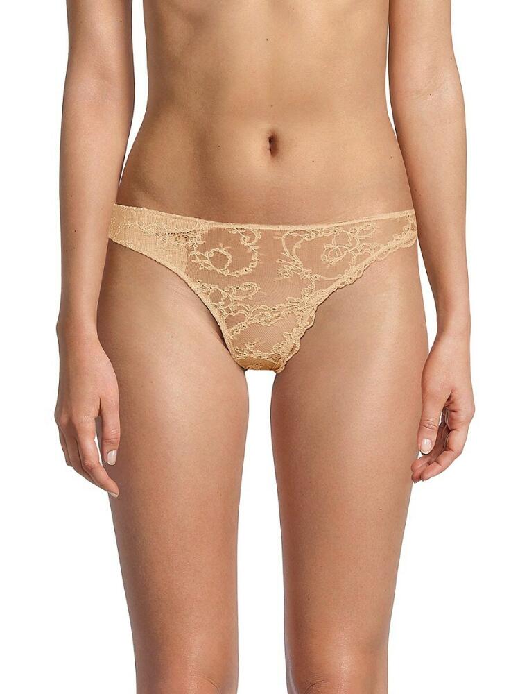 journelle Women's Mae Lace Thong Panty - Naturelle Cover