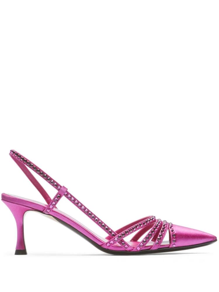 Nº21 crystal-embellished 60mm slingback pumps - Pink Cover