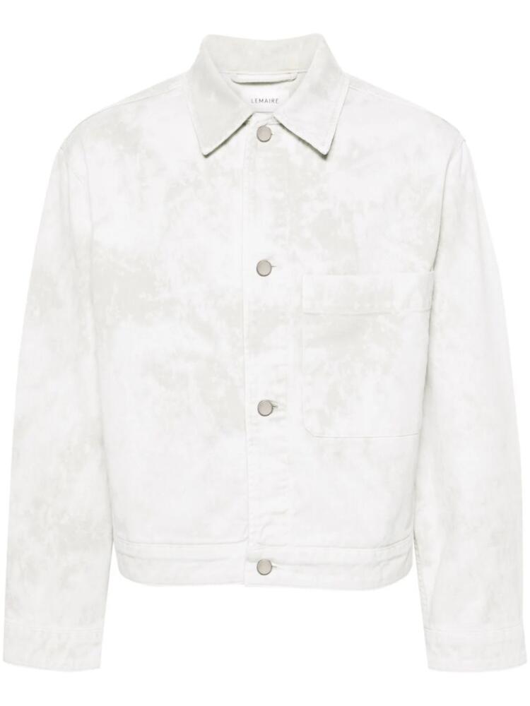 LEMAIRE acid-wash denim jacket - Grey Cover