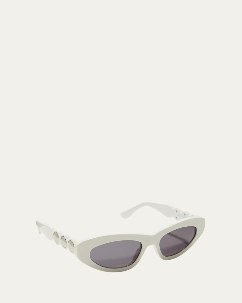 ALAIA Scallop Stud Metal & Acetate Cat-Eye Sunglasses Cover