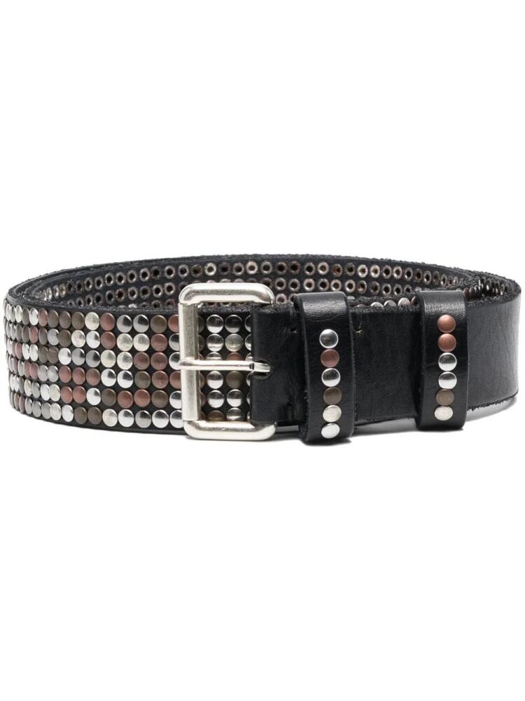 Golden Goose leather studded belt - Black Cover