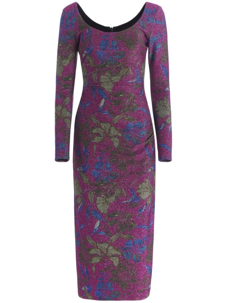 Markarian Jude floral-print metallic dress - Purple Cover