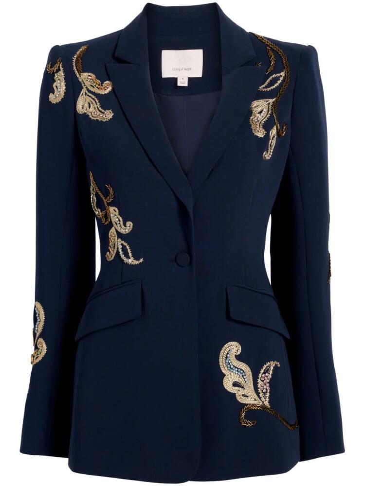 Cinq A Sept Cheyenne single-breasted blazer - Blue Cover