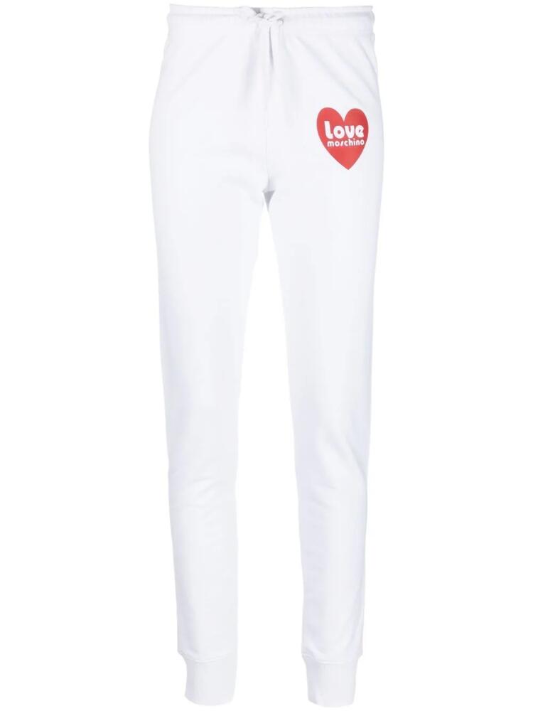 Love Moschino logo-print track trousers - White Cover