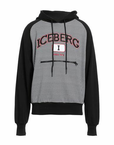 Iceberg Man Sweatshirt Black Cotton, Polyester Cover