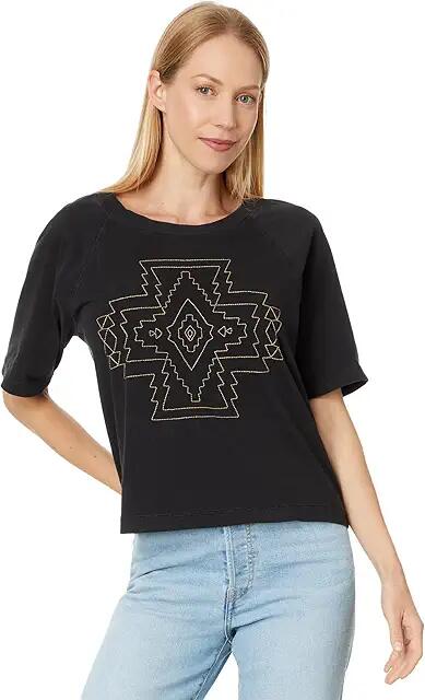 Pendleton Embroidered Harding Tee (Black) Women's Clothing Cover