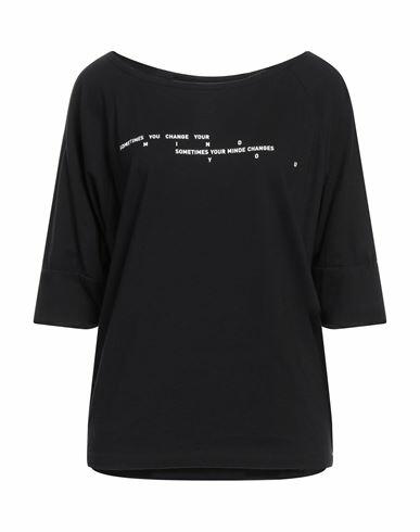 Noumeno Concept Woman T-shirt Black Cotton Cover