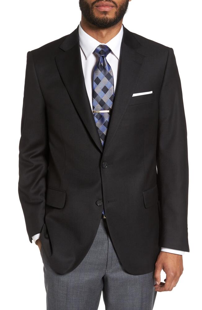 Peter Millar Flynn Classic Fit Wool Blazer in Black Cover