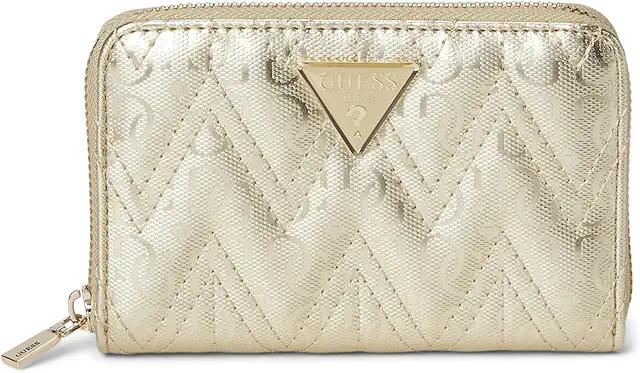 GUESS Adelard Medium Zip Around Wallet (Gold) Wallet Handbags Cover