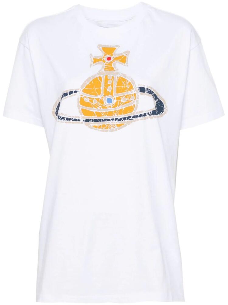 Vivienne Westwood Orb logo-print cotton T-shirt - White Cover