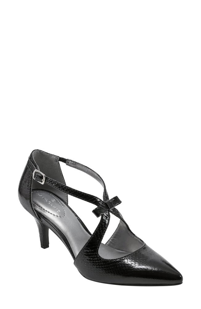 Bandolino Zeffer Kitten Heel Pump in Black Embossed Cover