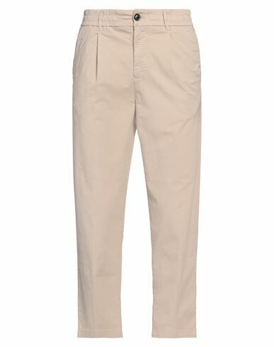 Guess Man Pants Ivory Cotton, Elastane Cover