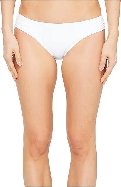 Tommy Bahama Pearl Side-Shirred Hipster Bikini Bottom (White) Women's Swimwear Cover