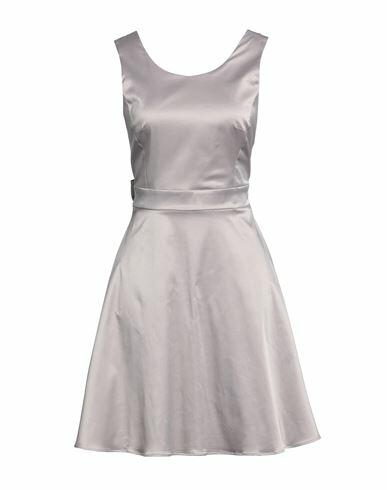 Biancoghiaccio Woman Mini dress Dove grey Polyester, Cotton, Elastane Cover