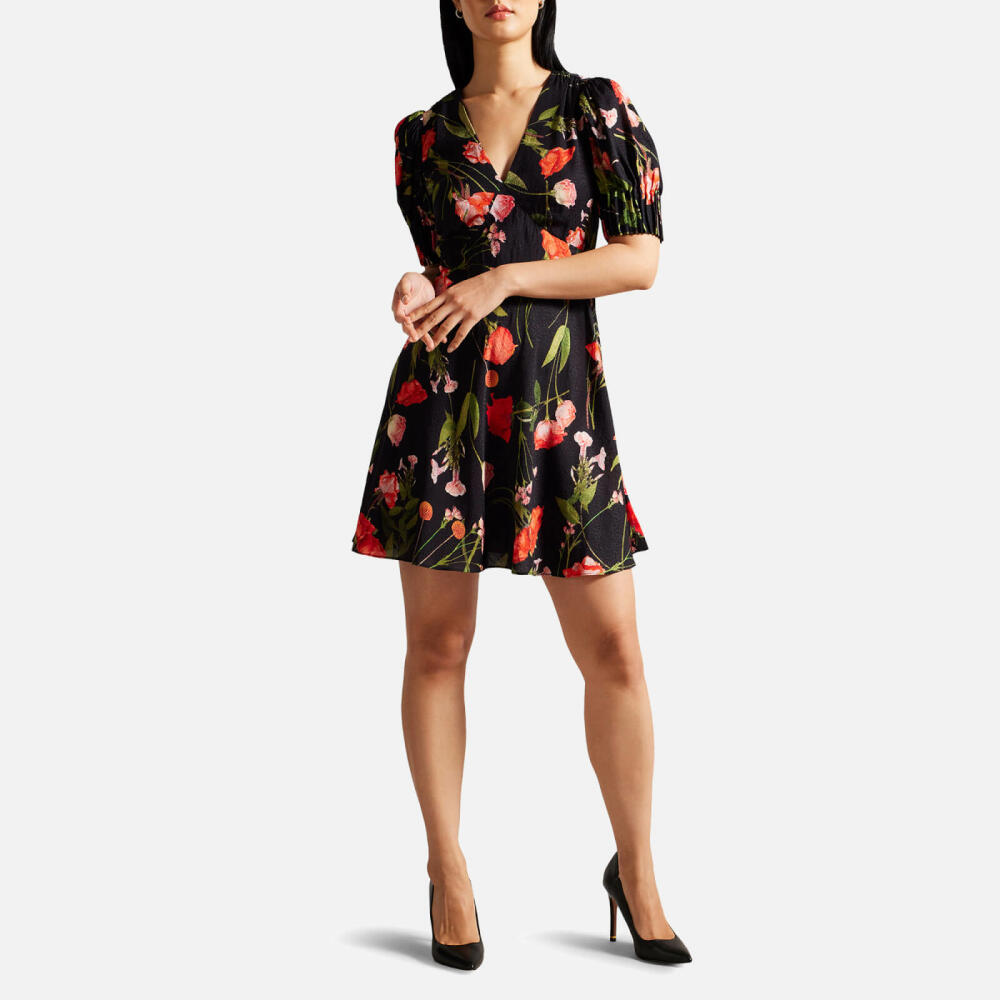 Ted Baker Sienno Puff Sleeve Crepe Tea Dress Cover