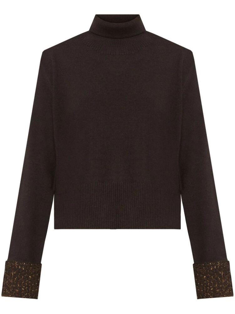 Fabiana Filippi high-neck wool-blend jumper - Brown Cover