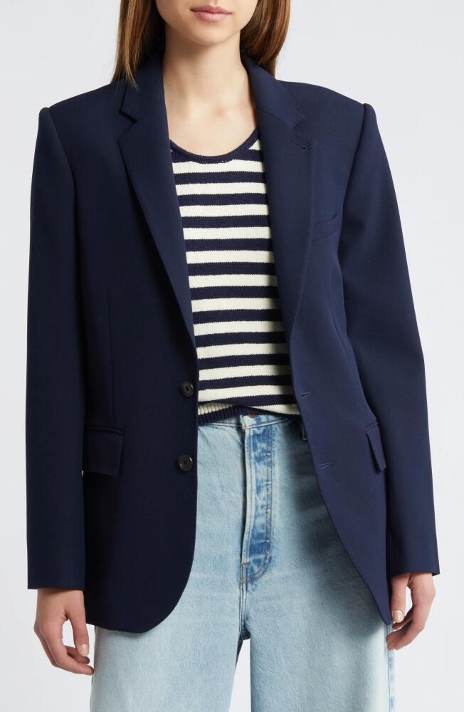 FRAME Everyday Twill Blazer in Navy Cover