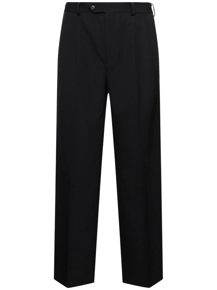 AURALEE Pleated Wool Gabardine Straight Pants Cover