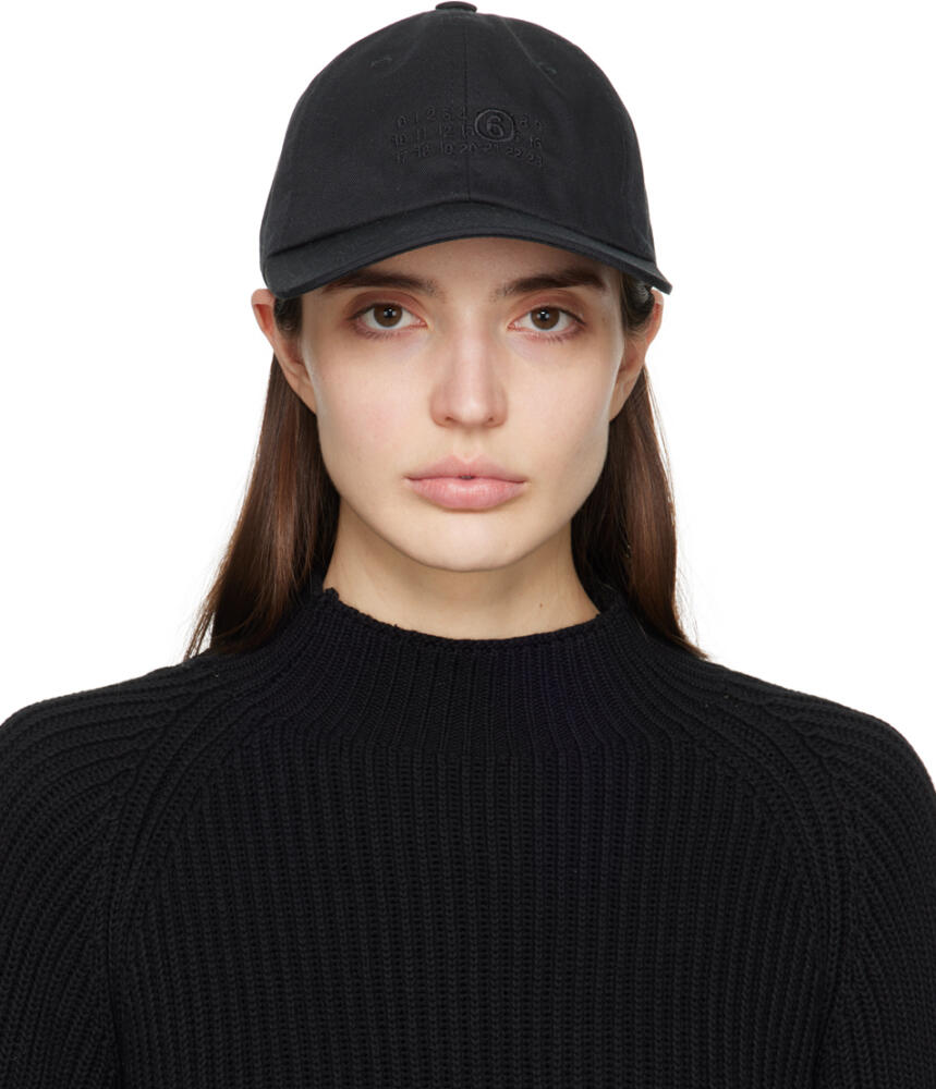 MM6 Maison Margiela Black Numeric Signature Cap Cover