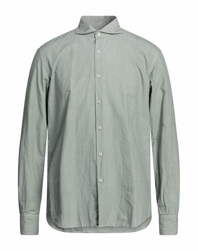 Alessandro Gherardi Man Shirt Sage green Cotton Cover