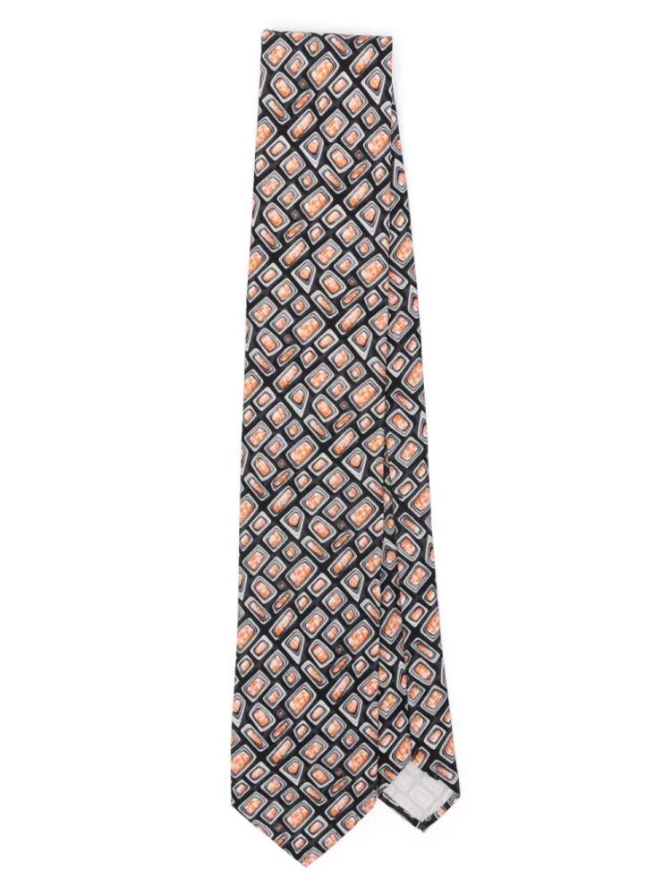 Lardini jacquard tie - Black Cover