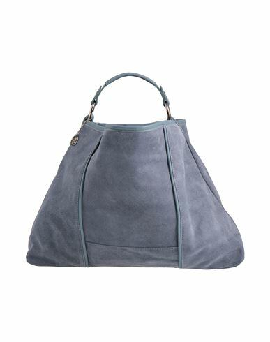 Laura Di Maggio Woman Handbag Slate blue Soft Leather Cover