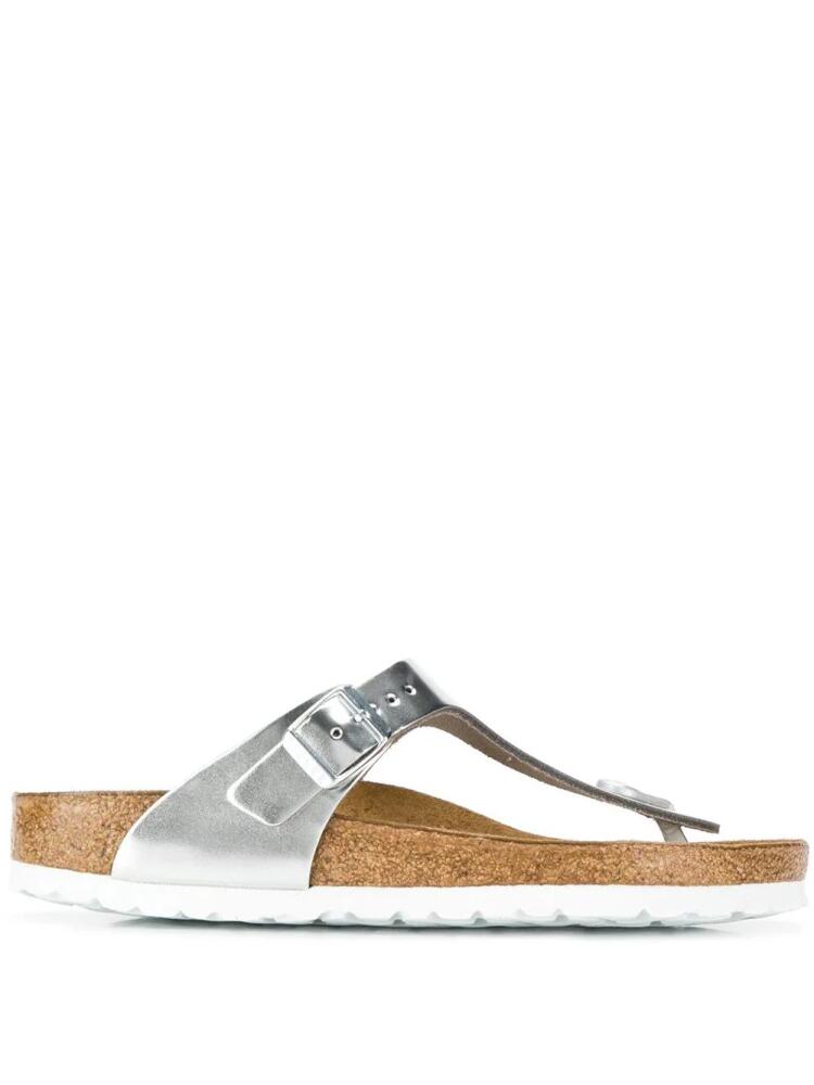 Birkenstock thong strap flip flops - Silver Cover