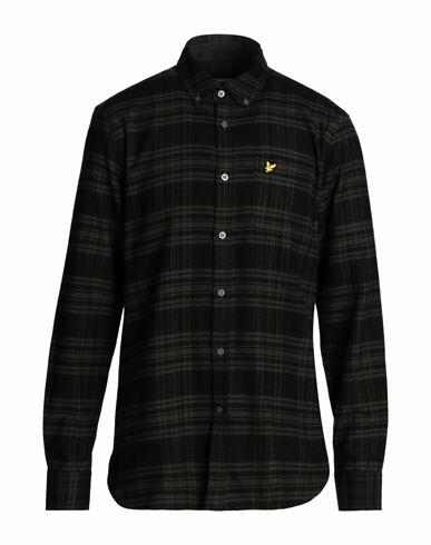 Lyle & Scott Man Shirt Dark green Cotton Cover