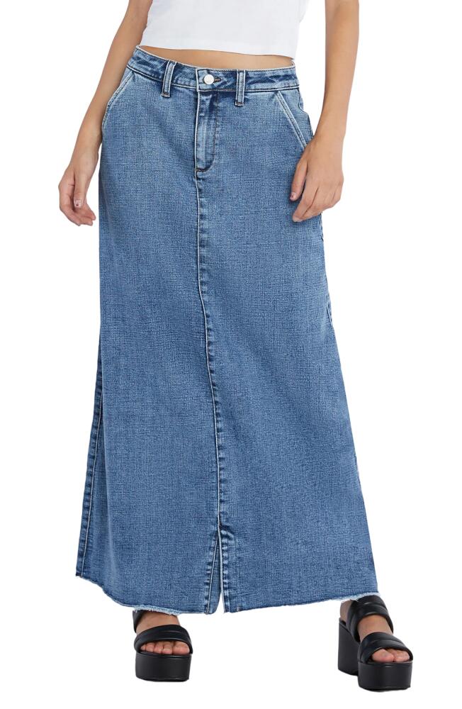 Wash Lab Denim Tory Denim Maxi Skirt in Field Blue Cover