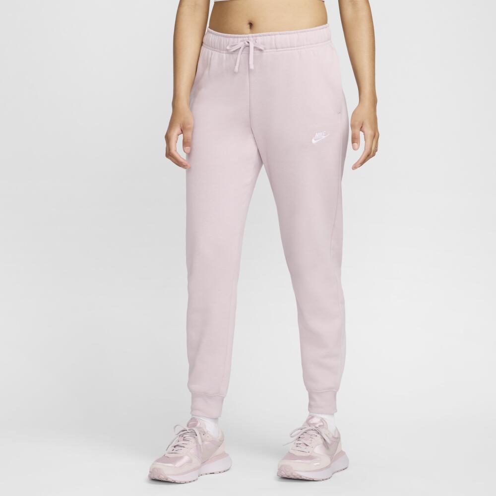 Women's Nike Sportswear Club Fleece Mid-Rise Jogger Pants in Purple Cover