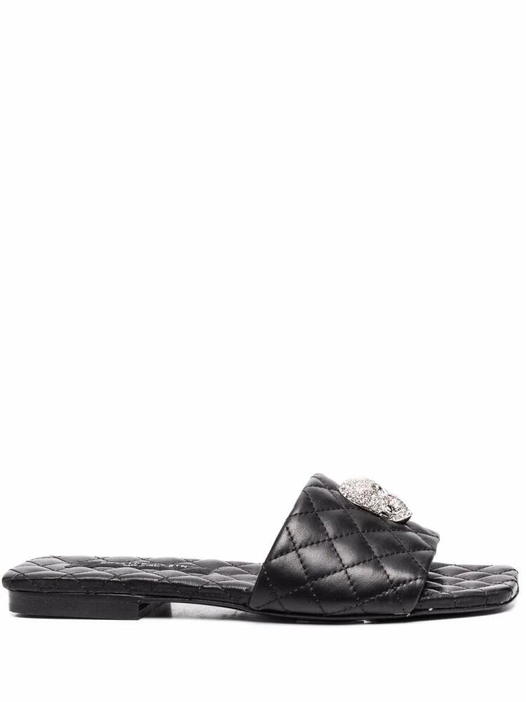 Philipp Plein crystal-skull flat sandals - Black Cover