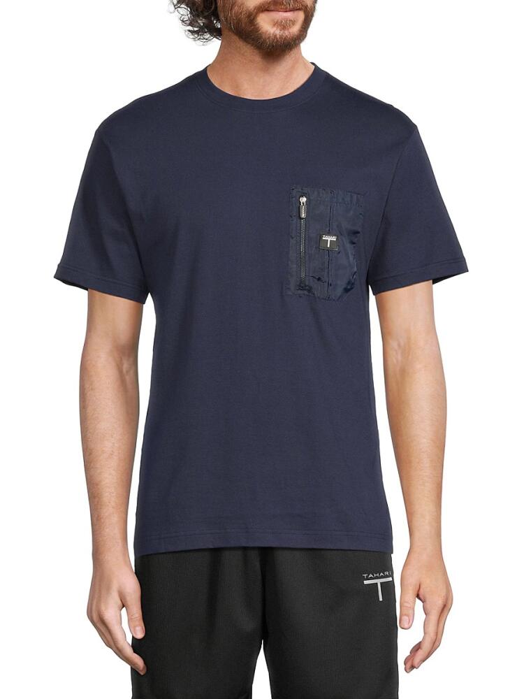 Tahari Men's Zip Pocket Tee - Navy Cover