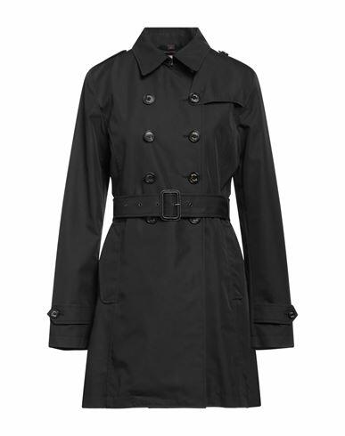 Sealup Woman Overcoat & Trench Coat Black Cotton, Polyamide Cover