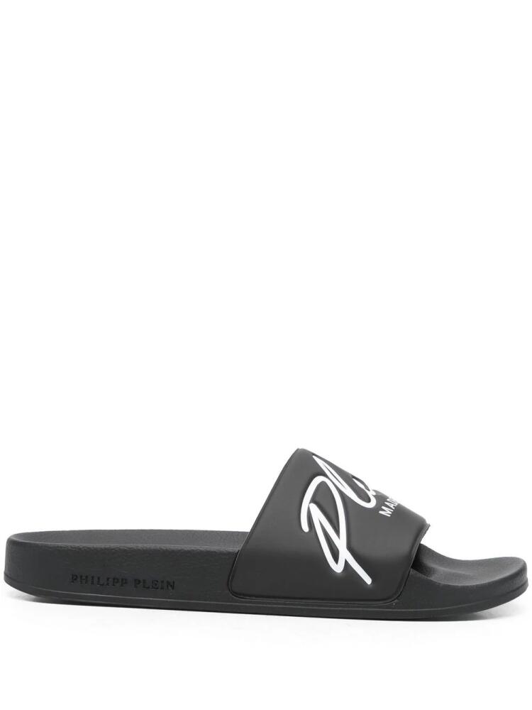 Philipp Plein logo-print slides - Black Cover