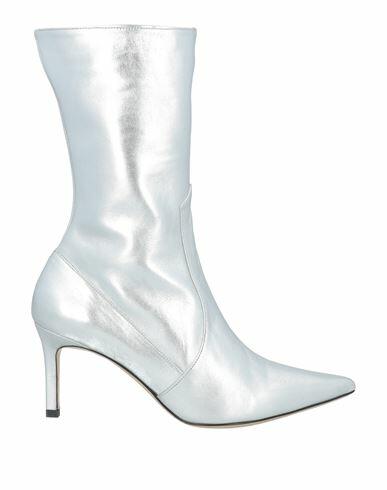 P. a.r. o.s. h. Woman Ankle boots Silver Sheepskin Cover