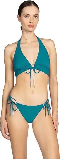 Robin Piccone Aubrey Halter Top (Ocean) Women's Swimwear Cover