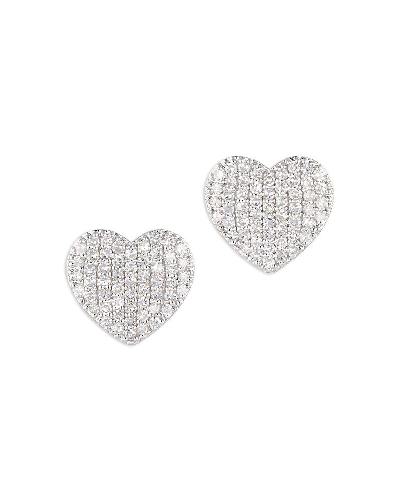 Phillips House Rhodium & 14K Yellow Gold Diamond Infinity Mini Heart Stud Earrings Cover