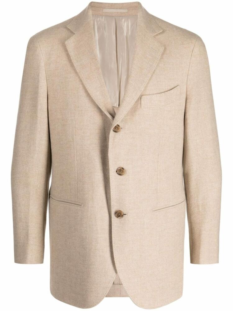 Man On The Boon. single-breasted wool blend blazer - Neutrals Cover