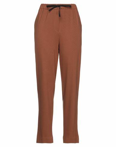 Sfizio Woman Pants Brown Viscose, Polyamide, Elastane Cover