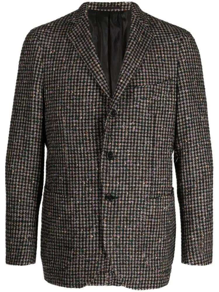 Man On The Boon. houndstooth-pattern single-breasted blazer - Multicolour Cover