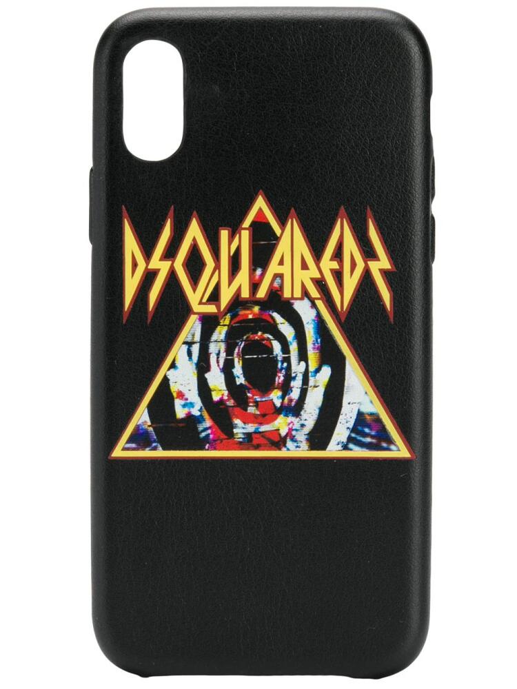 DSQUARED2 Rock logo iPhoneX case - Black Cover