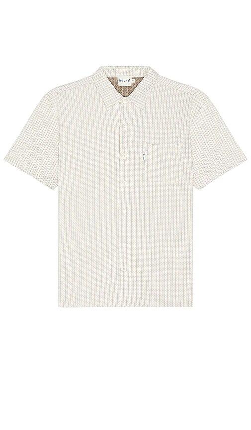 Bound Blanco Patterned Textured Shirt in White Cover