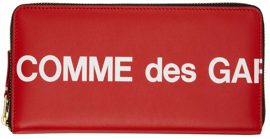 COMME des GARÇONS WALLETS Red Huge Logo Wallet Cover