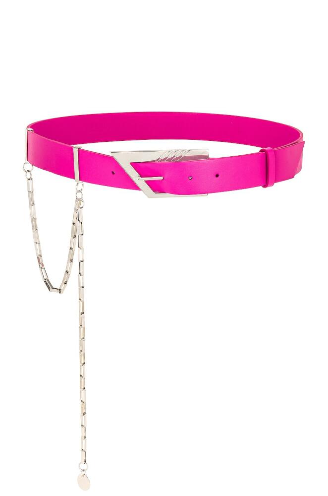 THE ATTICO Chain Detail Belt in Fuchsia Cover