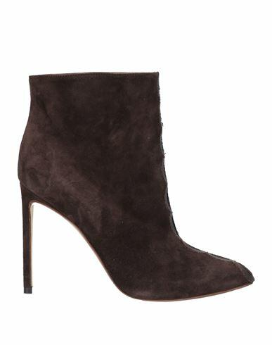 Francesco Russo Woman Ankle boots Dark brown Leather Cover