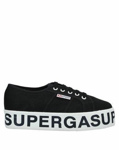 Superga Woman Sneakers Black Cotton Cover